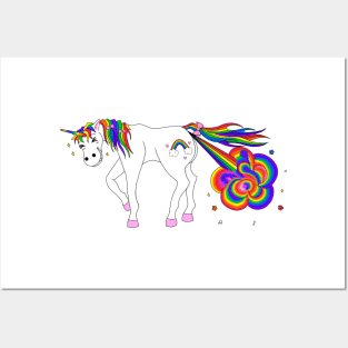 Rainbow Farting Unicorn Posters and Art